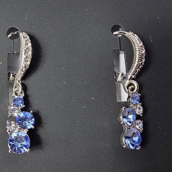 Givenchy Sky Blue Topaz Dangle/Drop Earrings CZ Lab Created - Picture 4 of 6
